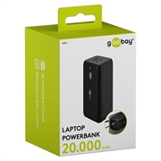 Goobay bærbar strømbank 20000mAh - 65W - svart