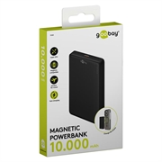 Goobay magnetisk trådløs powerbank 10000mAh - svart