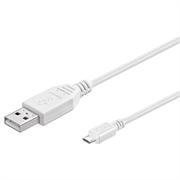Goobay Micro USB-kabel - 1m - Hvit