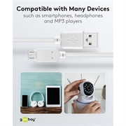 Goobay Micro USB-kabel - 1m - Hvit