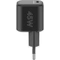 Goobay Nano 45W USB-C PD GaN hurtiglader - svart