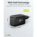 Goobay Nano 65W USB-C PD GaN hurtiglader - svart