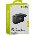 Goobay Nano 65W USB-C PD GaN hurtiglader - svart