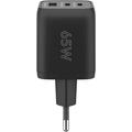 Goobay Nano 65W USB-C PD GaN hurtiglader med flere porter