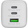 Goobay Nano 65W USB-C PD GaN hurtiglader med flere porter - hvit