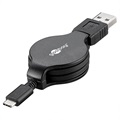 Goobay Uttrekkbar USB 2.0 / USB 3.1 Type-C Kabel - Svart