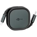 Goobay uttrekkbar USB-C-kabel - 1m, 15W - svart