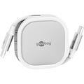 Goobay uttrekkbar USB-C-kabel - 1m, 15W - hvit
