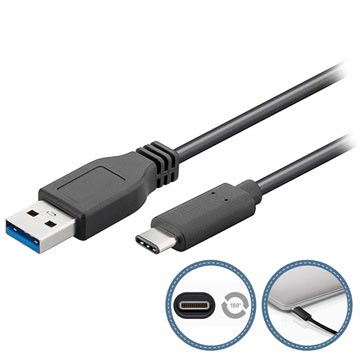 Goobay USB 3.0 / USB Type-C Kabel - 2m - Svart