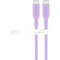 Goobay USB-C silikonkabel - 1.5m, 60W - lilla
