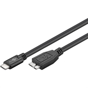 Goobay USB-C til Micro-B-kabel - 1m - svart