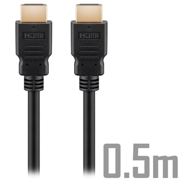 Goobay Ultra High Speed HDMI 2.1 8K Kabel - 0.5m - Svart