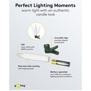 Goobay Trådløse LED-juletrærlys - 20 stk. - Varm hvit