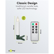 Goobay Trådløse LED-juletrærlys - 20 stk. - Varm hvit