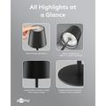 Goobay trådløs LED-gulvlampe XL 122cm - RGBW, 220lm, IP44, oppladbar - svart