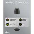 Goobay trådløs LED-bordlampe RGBW med berøringsstyring - 38cm - svart
