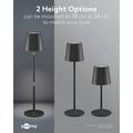 Goobay trådløs LED-bordlampe RGBW med berøringsstyring - 38cm - svart