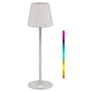 Goobay trådløs LED-bordlampe RGBW med berøringskontroll - hvit