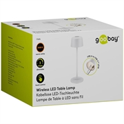 Goobay trådløs LED-bordlampe - størrelse S - hvit