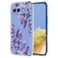 Google Pixel 10a TPU-deksel med blomstermønster - Blåregn