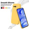 Google Pixel 10a Flytende silikon-deksel med håndstropp - gul