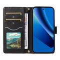 Google Pixel 10a Luksuriøst Vattert Lommeboketui - svart