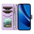 Google Pixel 10a Luksuriøst Vattert Lommeboketui - lilla
