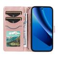 Google Pixel 10a Luksuriøst Vattert Lommeboketui - rosa gull