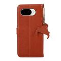 Google Pixel 10a lommebokveske i lær med RFID - Brun