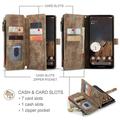 Google Pixel 11/11 Pro Caseme C30 Multifunksjonell Lommebok-deksel - Brun