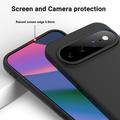 Google Pixel 11 Flytende silikon-deksel med håndstropp - svart