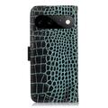 Google Pixel 11 Pro Crocodile Series Lommebok-deksel i Lær med RFID - Grønn