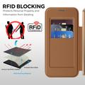 Google Pixel 11 Pro Stilig magnetisk flipp-deksel med RFID-kortspor - brun
