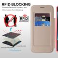 Google Pixel 11 Pro Stilig magnetisk flipp-deksel med RFID-kortspor - rosa