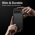 Google Pixel 11 Pro XL Børstet TPU-deksel - karbonfiber - svart