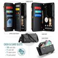 Google Pixel 11 Pro XL CaseMe C36 RFID-blokkerende lommeboketui - svart