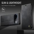 Google Pixel 11 Pro XL Caseme 033 Lommebok-etui med kalvestruktur og RFID-blokkering - Svart