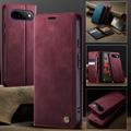 Google Pixel 11 Pro XL Caseme 033 Lommebok-etui med kalvestruktur og RFID-blokkering - rød