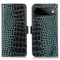 Google Pixel 11 Pro XL Crocodile Series Lommebok-deksel i Lær med RFID - Grønn