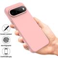 Google Pixel 11 Pro XL Flytende silikon-deksel med håndstropp - Rosa