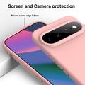 Google Pixel 11 Pro XL Flytende silikon-deksel med håndstropp - Rosa