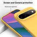 Google Pixel 11 Pro XL Flytende silikon-deksel med håndstropp - gul