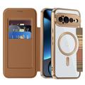 Google Pixel 11 Pro XL Stilig magnetisk flipp-deksel med RFID-kortspor - brun