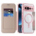 Google Pixel 11 Pro XL Stilig magnetisk flipp-deksel med RFID-kortspor - rosa