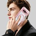 Google Pixel 11 Pro XL Stilig magnetisk flipp-deksel med RFID-kortspor - rosa
