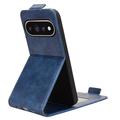 Google Pixel 11 Pro XL vertikalt flip-etui med stativ - mørkeblå