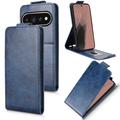 Google Pixel 11 Pro XL vertikalt flip-etui med stativ - mørkeblå