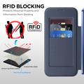 Google Pixel 11 Stilig magnetisk flipp-deksel med RFID-kortspor - Blå