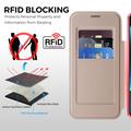 Google Pixel 11 Stilig magnetisk flipp-deksel med RFID-kortspor - rosa