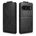 Google Pixel 11/11 Pro vertikalt flip-etui med stativ - svart